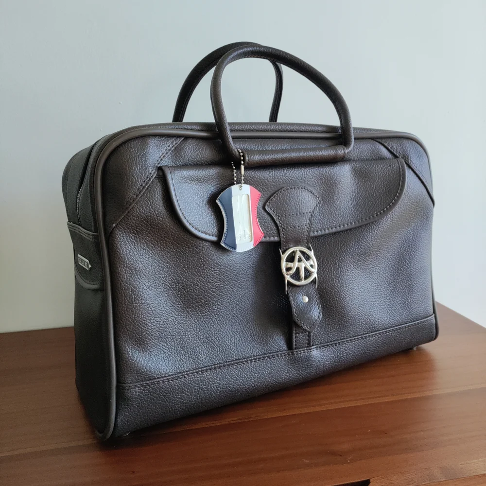 American Tourister Black Leather Briefcase